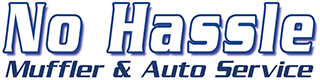 No Hassle Muffler And Auto Service Logo